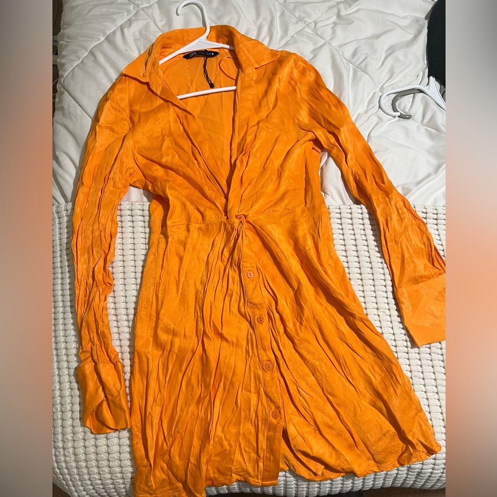 Orange Zara dress, worn once
